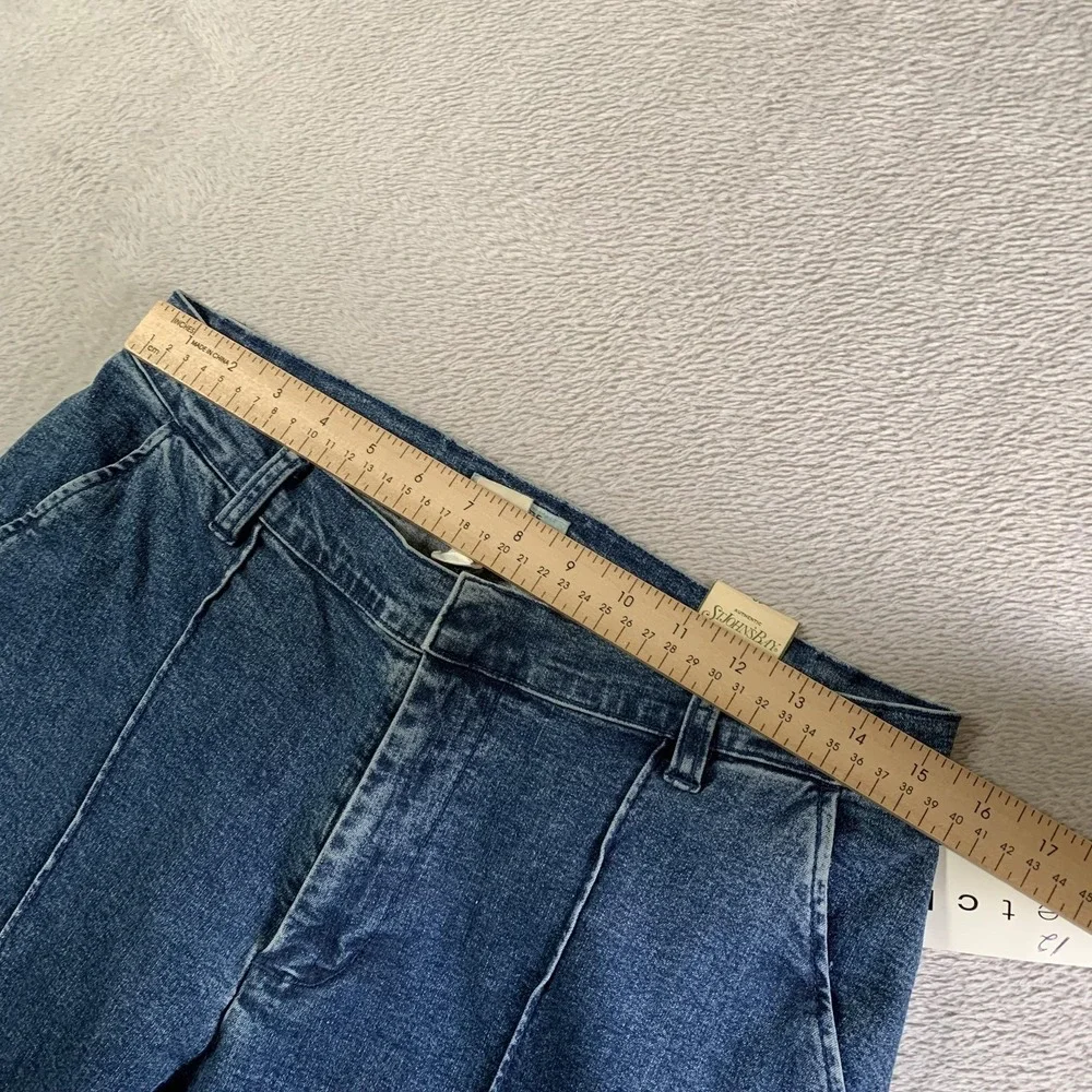 Vintage St Johns Bay Jeans Womens 12 Blue Stonewash High Rise Straight 30x31 NEW